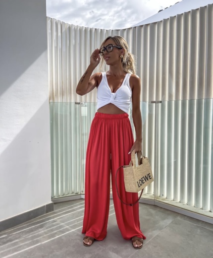 Hlače Bali Rdeče